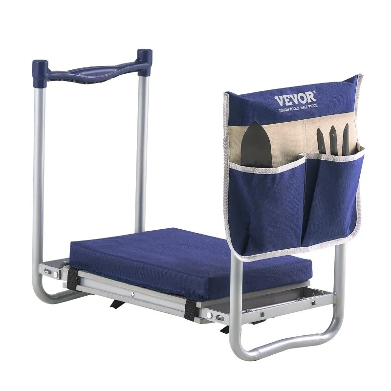 

2 In 1 Folding Garden Kneeler Stool EVA Pad Heavy Duty 360Lbs Capacity Anti Slip Handles Tool Bag For Gardening Camping