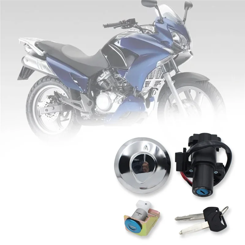 

Motorcycle Ignition Switch Lock Seat Lock GAS Fuel Tunk Cap Lock With Key Set For Honda XL125V 2001-2006
