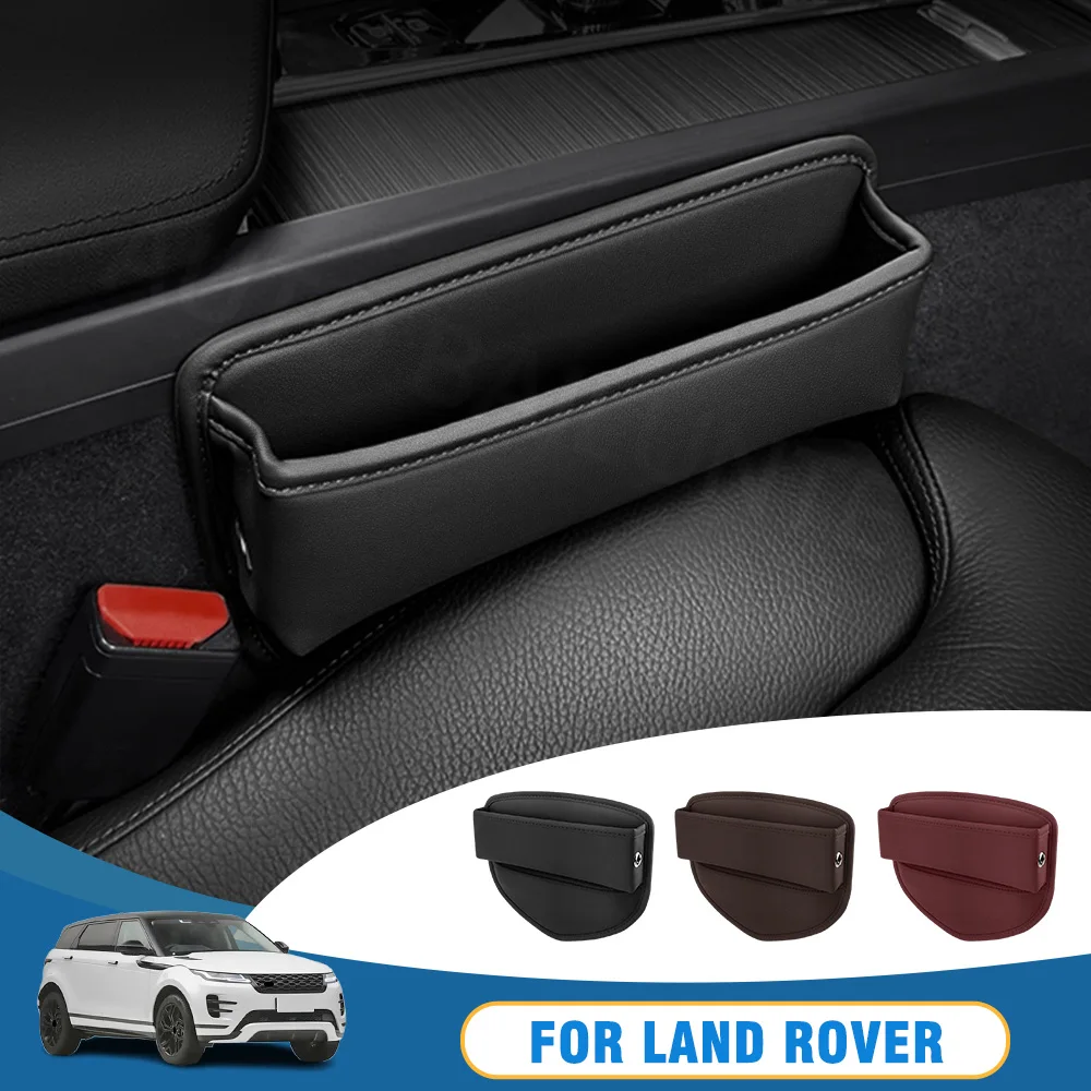 1Pcs Car Seat Gap Organizer Storage Box Leather Universal For Land Rover Freelaner Range Rover Discovery 3 4 LR3 LR4 Sport
