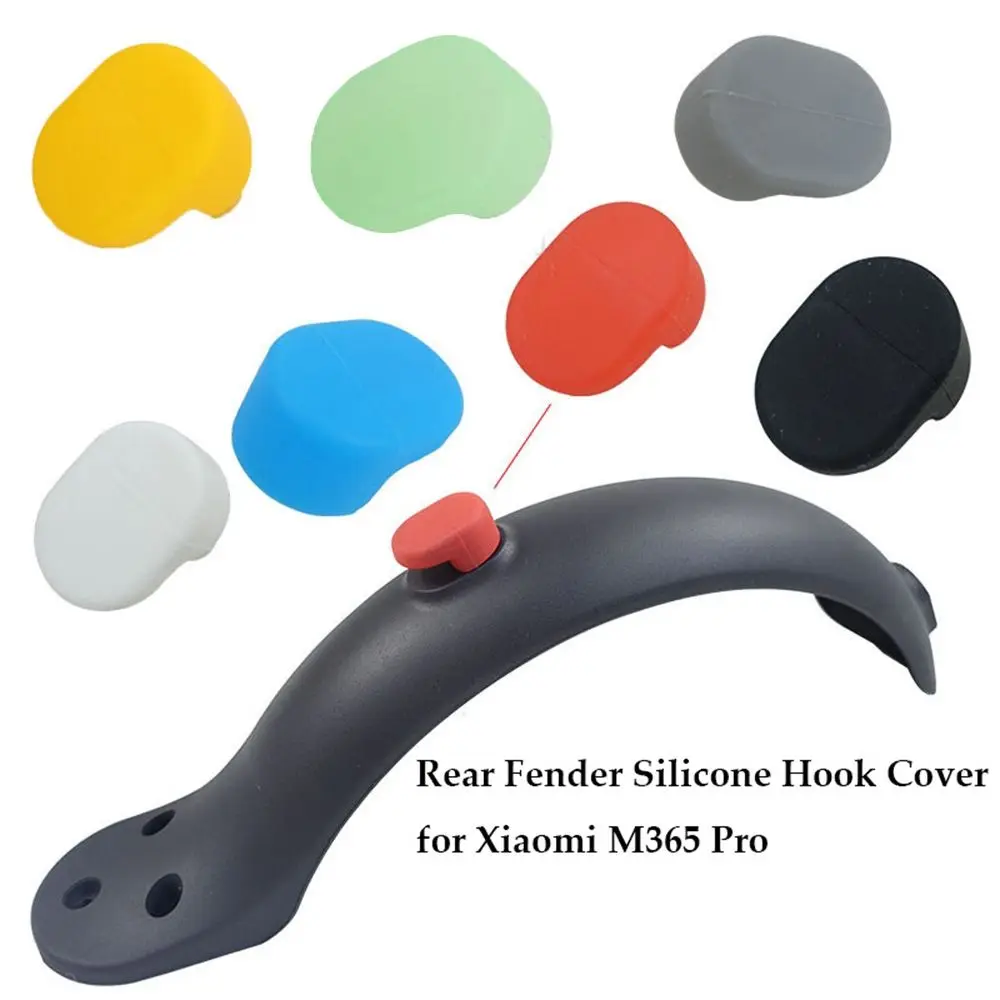 7 Colors Electric Scooter Skateboard for Xiaomi M365Pro Back Mudguard Shield Sleeve Cap Rear Fender Parts Silicone Hook Cover