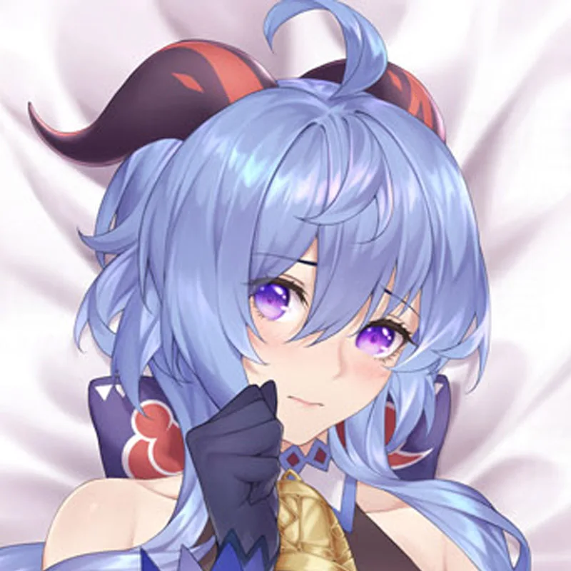 Dakimakura Anime Custom Ganyu Pillow Cover Double-sided Print 2WAY Life-size Pillowcase Gifts