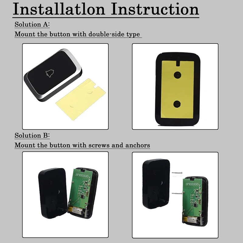 Wireless Doorbell Home Long-Distance Villa Reminder Pager Home Wireless Remote Control 36 Ring Intelligent Doorbell A20