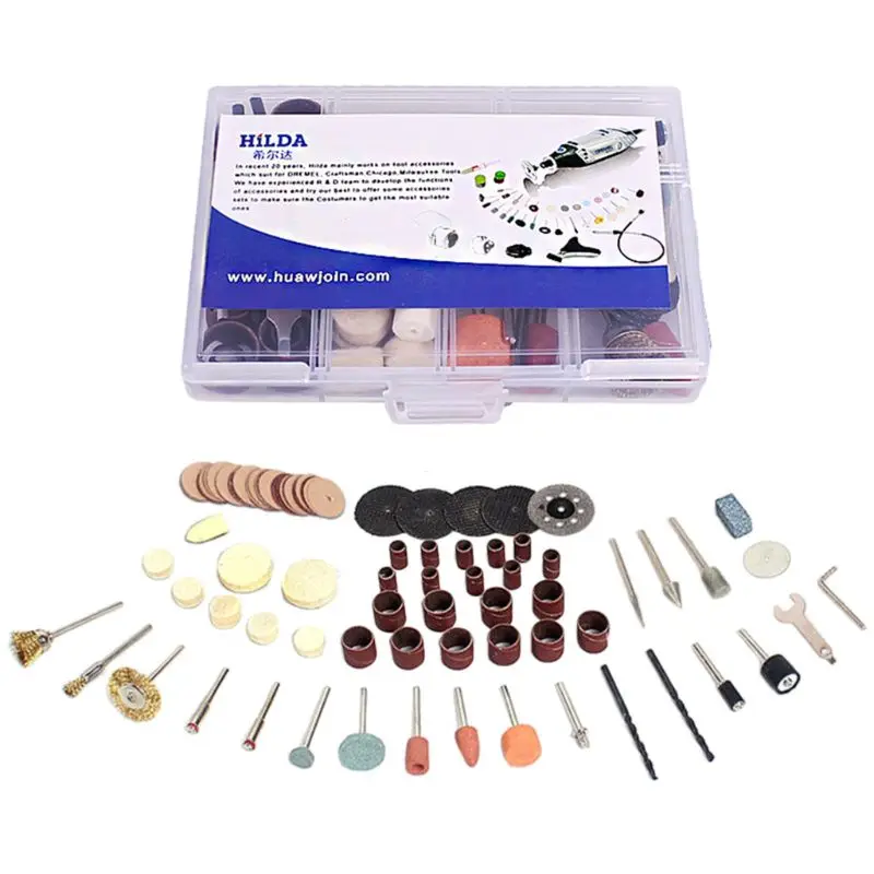 92pcs/set Rotary Tool Accessories Fit for Drill Carving Polishing Grinding Metal Engraving