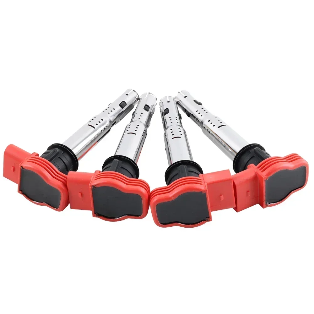 Full Set 2.0T Ignition Coil ICM Harness R8 Coilpack Plates Coil Pack Set For 97-99.5 1.8T B5 A4 Audi (4 to 5 contacts)