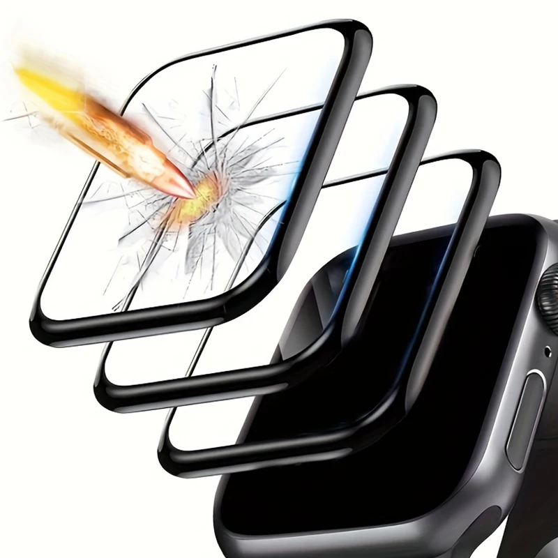 3D (nicht gehärtetes Glas) Displayschutzfolie für Apple Watch Serie 9-8-7-6 5 4 Se ultra-2 49 mm 41 mm 45 mm 40 mm 44 mm Zubehör