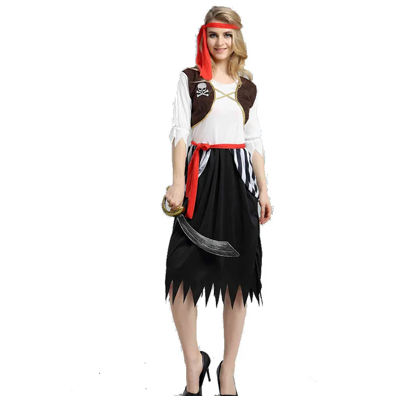 Adult Caribbean Pirate Cosplay Costume loween Performance Clothes Role-plang Outfit Stage Costume Ladies Ethnic Wear