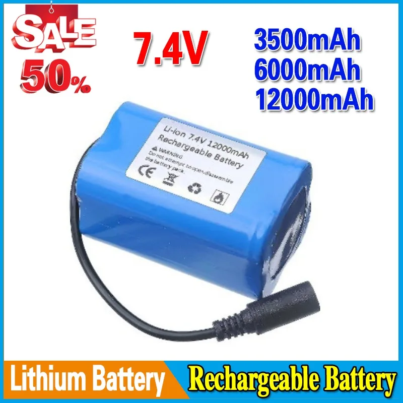 

High Capacity 7.4V 6000mAh 2S Rechargeable Lithium Battery T188 Fishing Lure Toy Boat Spare Parts