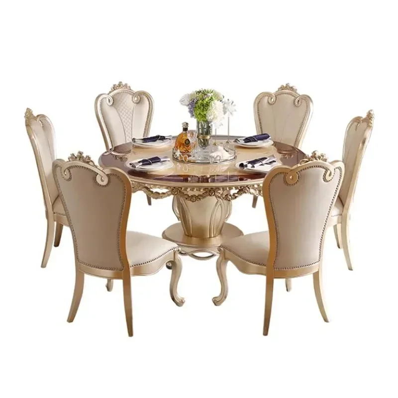 

Нескользящий современный обеденный стол, роскошный уникальный круглый дизайн, кухонный мобильный обеденный стол, набор для гостиной, аксессуары для дома Esstisch