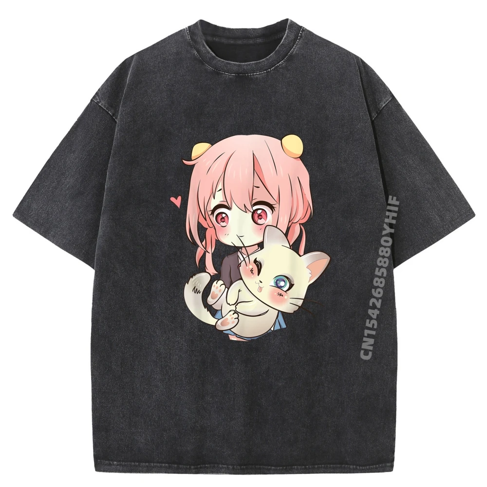 

Tops & Tees Otaku Retro Washed T Shirts Cute Casual Cotton Women's Graphic Tshirts Comfortable Printed Tops