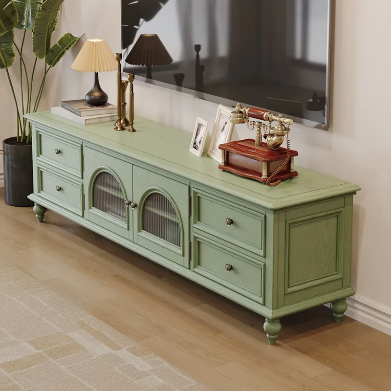 Classic Narrow Green Tv Cabinet Simple Design 160cm Long Living Room Tv Stands Nordic Modern Mueble Televisor Furniture For Home