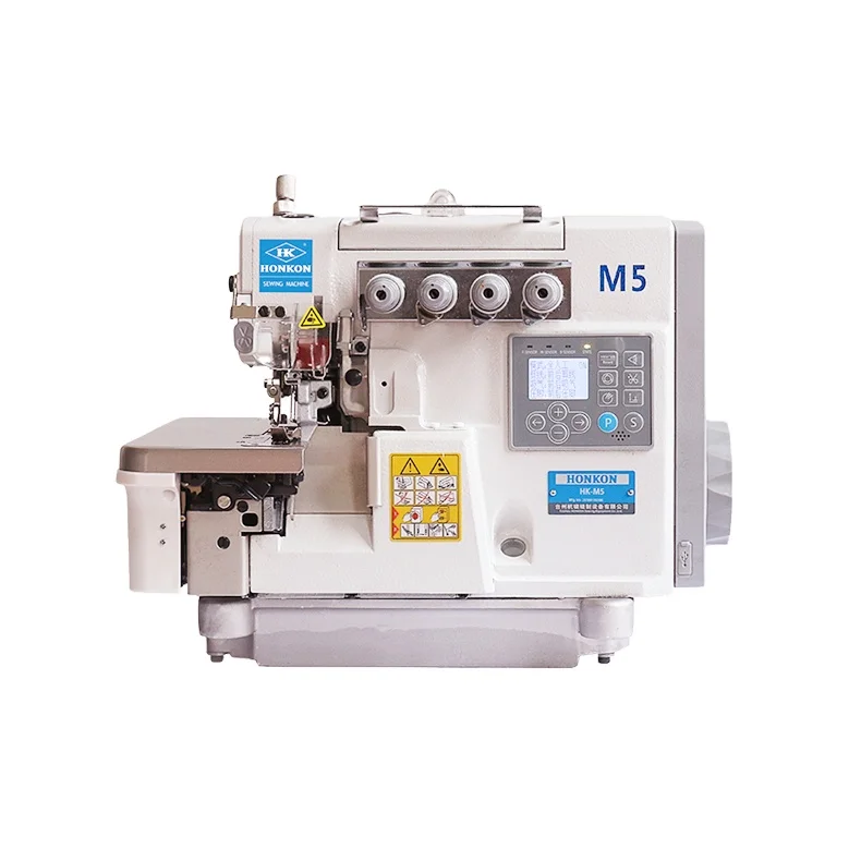 HK-M5 Apparel Machine Full Automatic Computerized High Speed Overlock Industrial Sewing Machine with Auto Trimmer