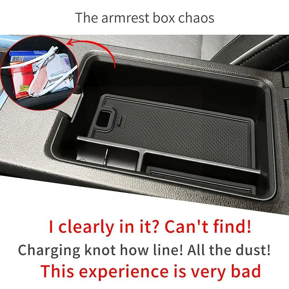 Central Console Armrest Storage Box For Renault Megane E-Tech 2022 2023 Car Tray Accessories Stowing Tidying Black Car Tray J6V9