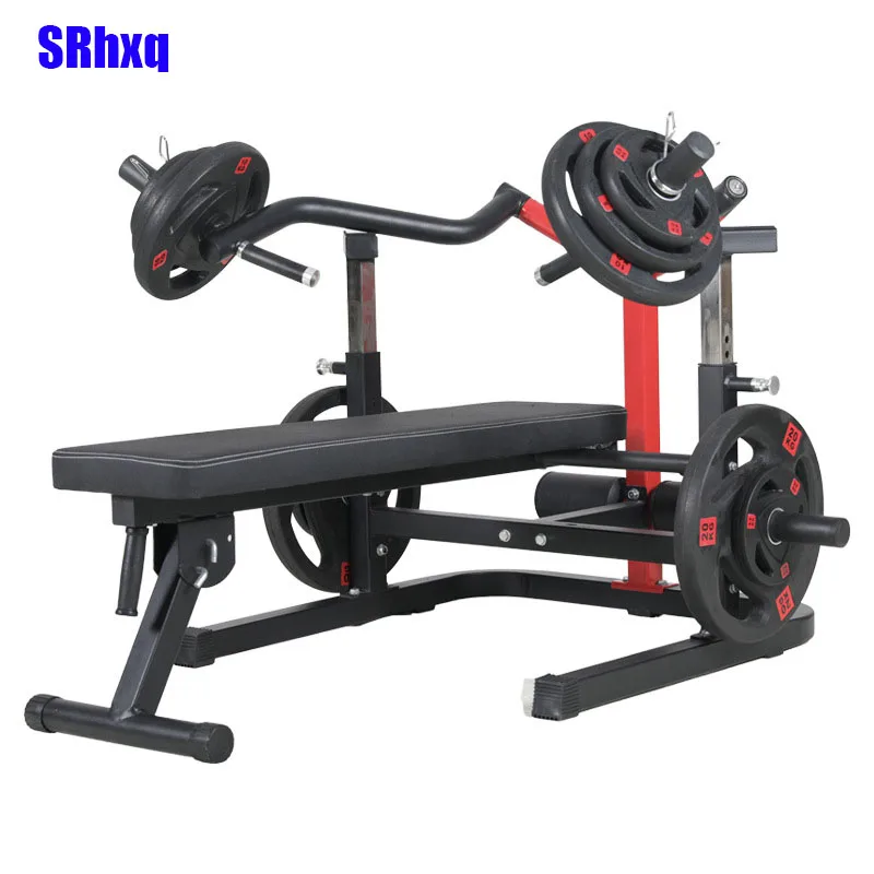 Home Folding Bench Press Frame, Chest Muscle Barbell, Push Bed, Safety Belt Protection, Multi-functional Weight Bed