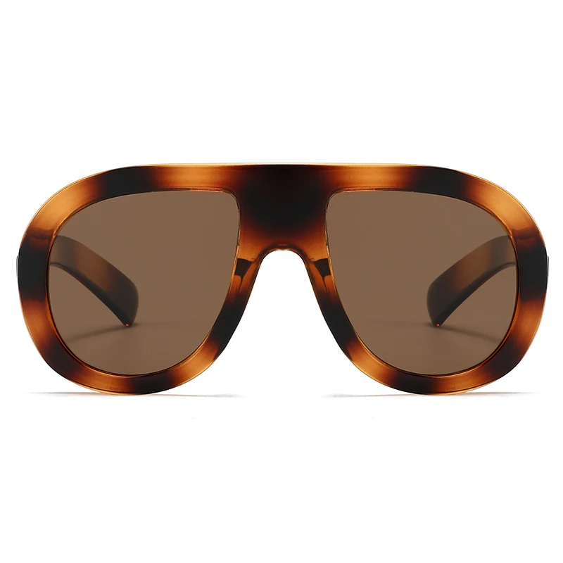 Retro Wide-Rim Single-Bridge Sunglasses, Old Money Style Large Frame Aviator Sunglasses, Unisex Model 71003