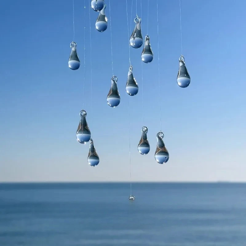 Glazed wind chimes gift literary balance pendant balcony bedroom living room home decoration atmosphere