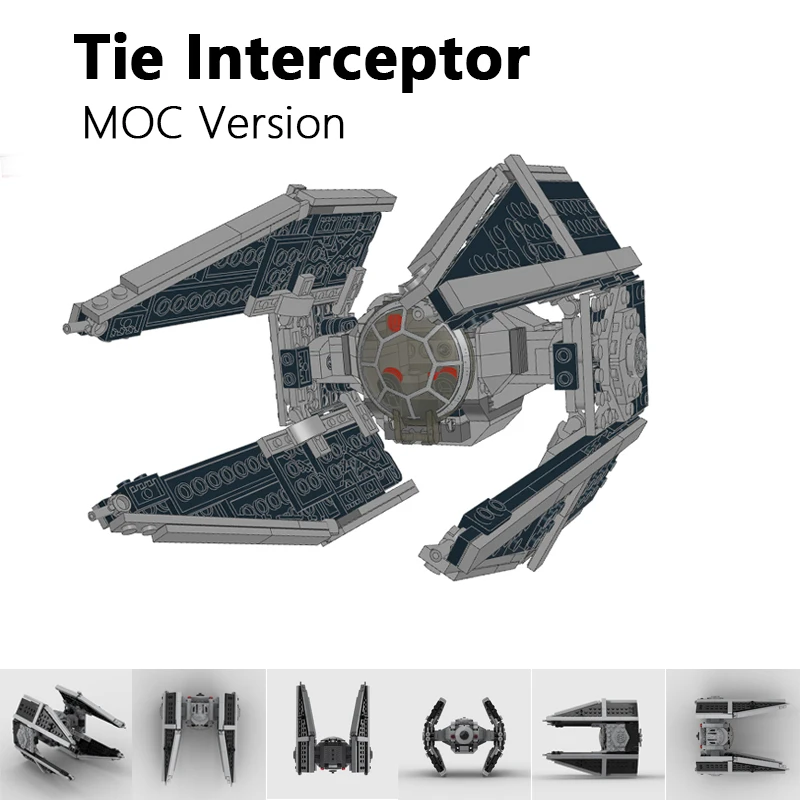 

NEW Space TIE Interceptor MOC-75300 Imperial TIE Fighters Modification Version Set Building Blocks DIY Assemble Bricks Toys Gift