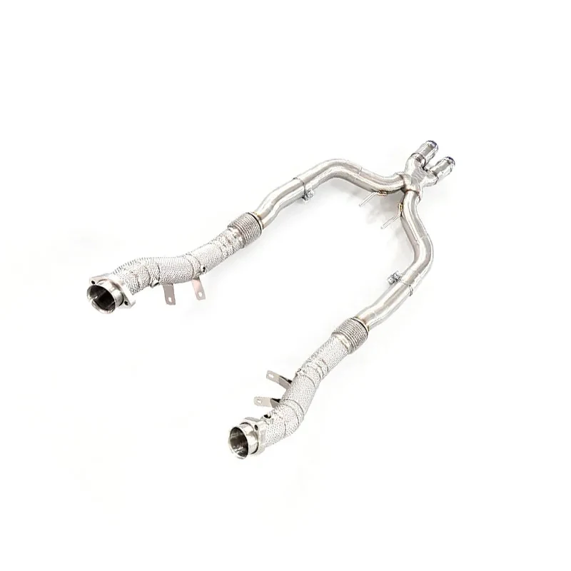 

OEM Stainless Steel No Cat Downpipe Exhaust for 6.0L V12 2007-2019 X Pipe Performance Exhaust System
