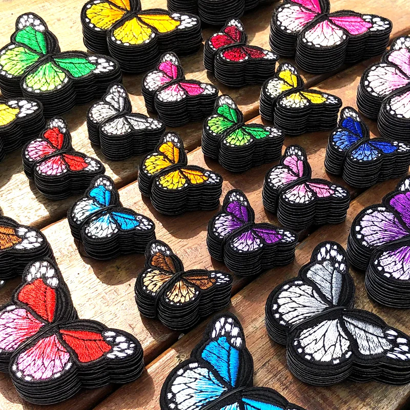 12 Color Butterfly Embroidery Patch Iron On Patches On Clothes Sweater Skirt Clothing Decoration Hat Backpack Sew Patch Badges