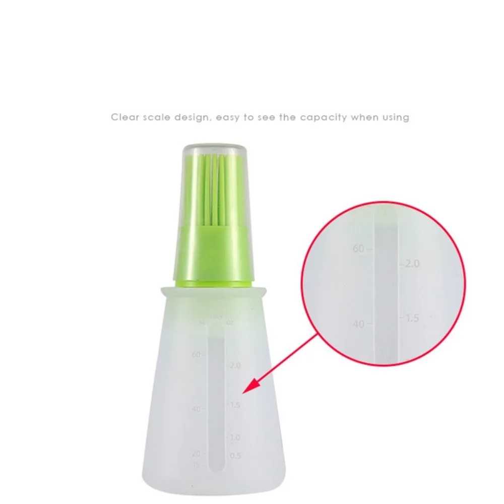 Silicone Oil Brush With Bottle Brush, Portable Oil Brushes Liquid Oil Pastry Kitchen Baking Tool, for BBQ