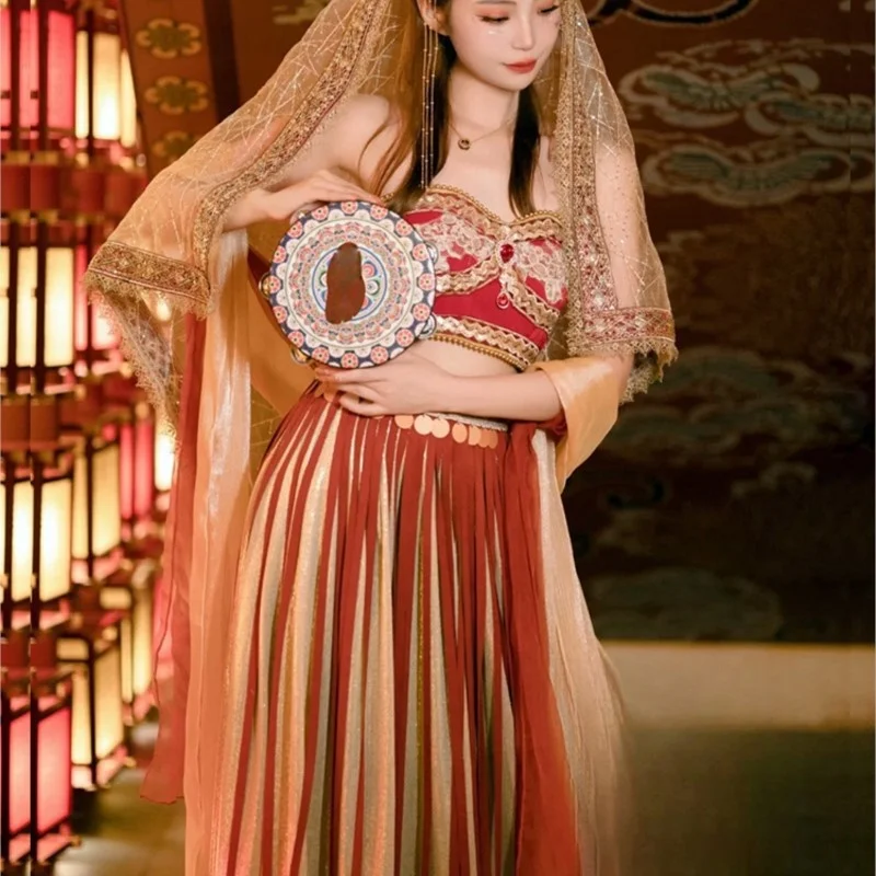 Exotic style Hanfu female Western region desert travel photo dance costume