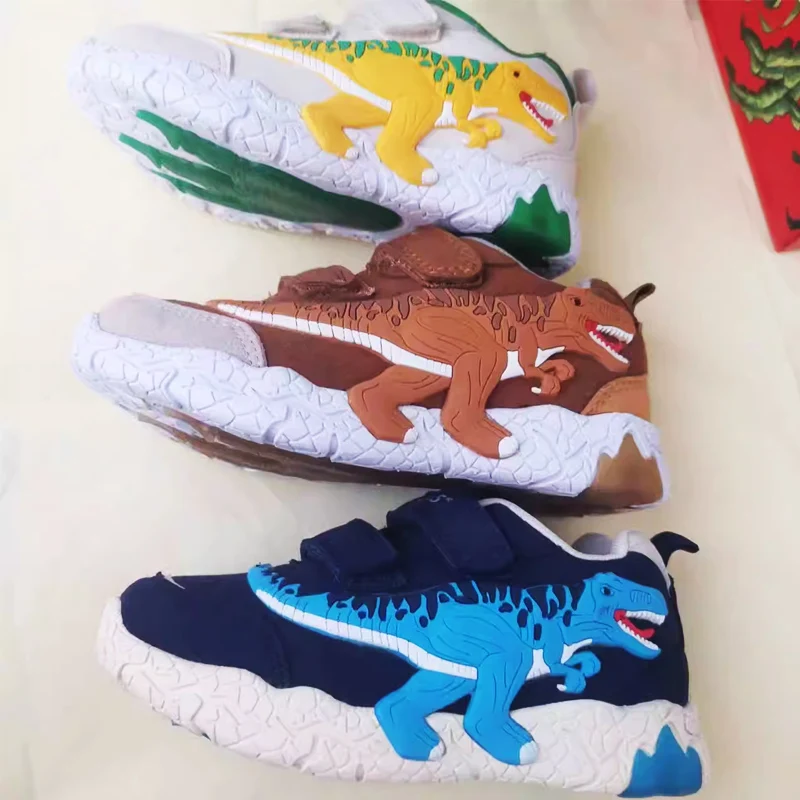 

Children's shoes dinosaur shoes children's leather children's shoes, spring, autumn and winter new-style children's light casual