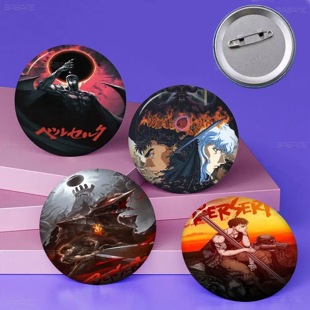 

BERSERK Banner Anime Badges Creative Tinplate Soft Button Pins Animal Icon Brooch Lapel Backpack Badge Accessories Pin