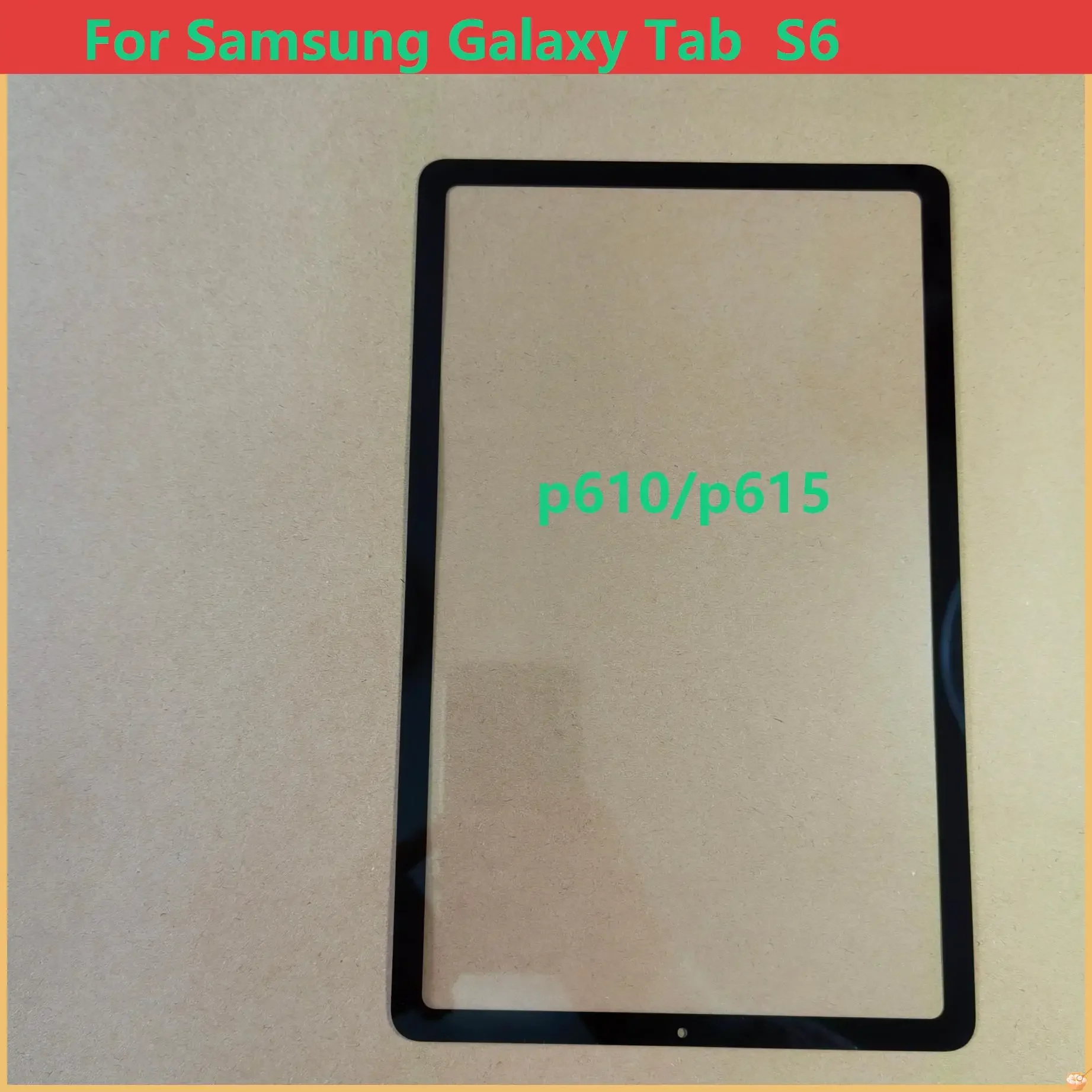 AAA NEW For Samsung Galaxy Tab S6 lite P610 P615 Touch Screen Panel Tablet Front Outer Glass Lens With OCA