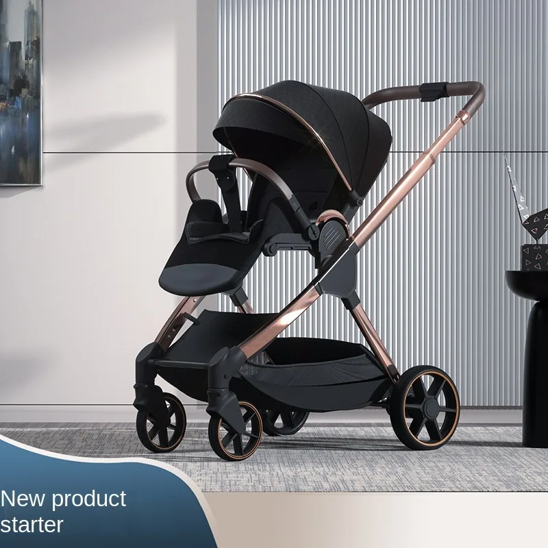 

High-Quality Baby Stroller, Sit and Lie Down, High Landscape, Two-Way Lightweight Newborn Stroller, Shock-Absorbing Wheels