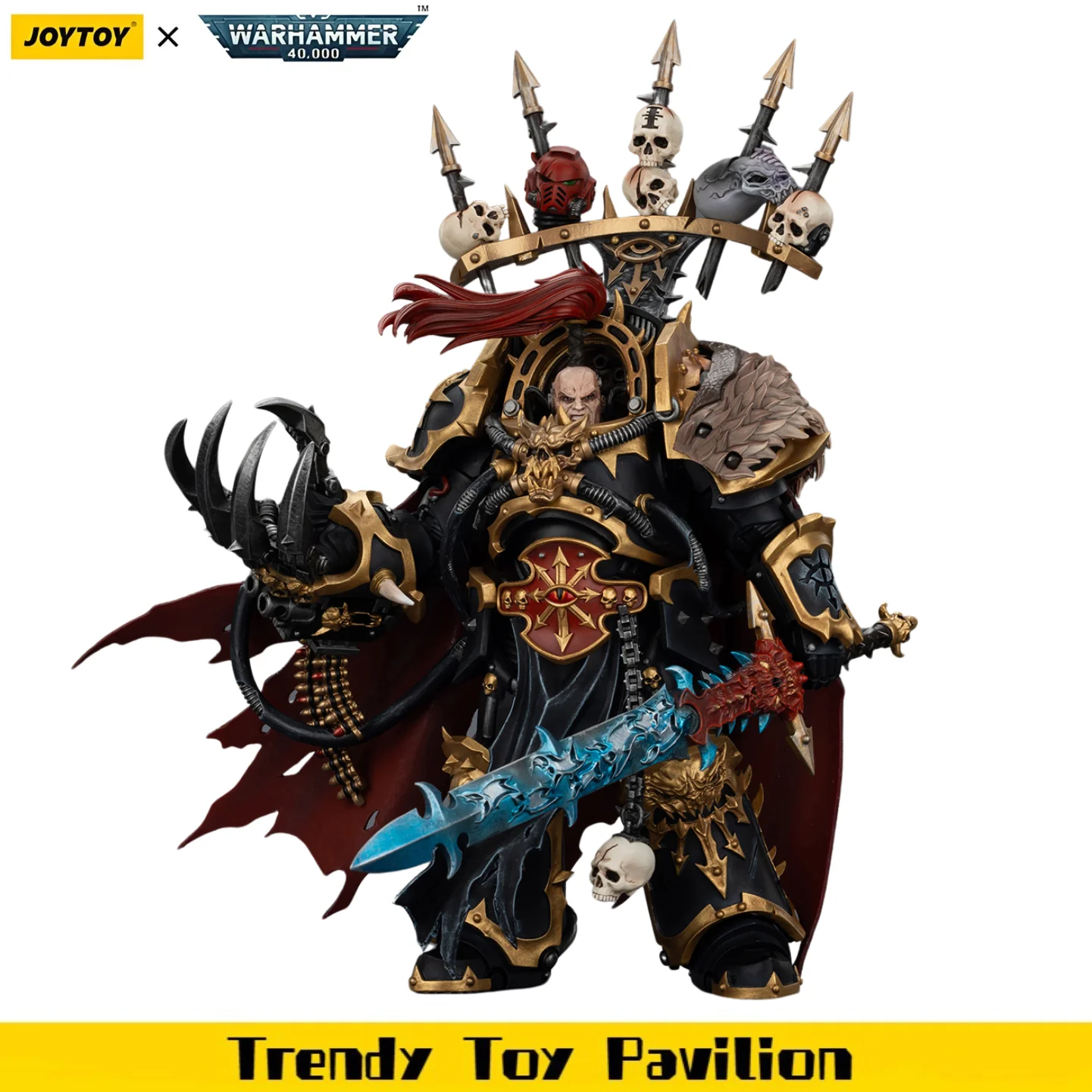 

【Pre-sale】JOYTOY Warhammer 40K Black Legion Abaddon The Despoiler with Drach'nyen and The Talon of Horus 1/18 Action Figure