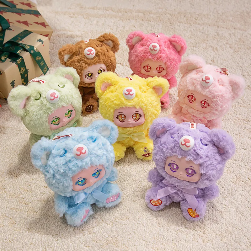 Blind box series bear candy, mystery box, adorable Inyl plush toys, kawaii doll, pendant backpack, birthday gifts for girls