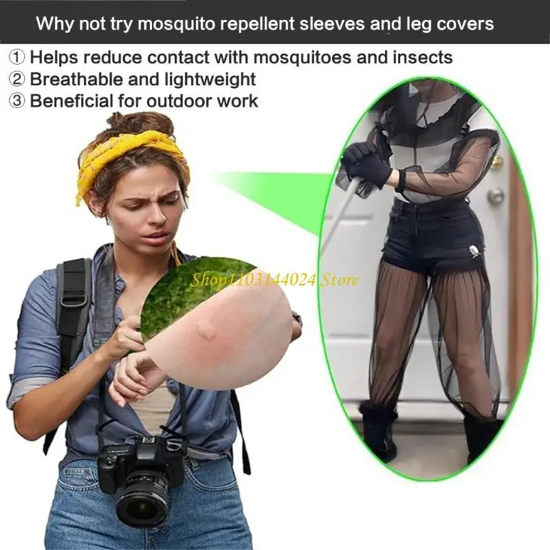 N5KE 2pack Protective Netting Foot Sleeves Outdoor Fishing Insect-Proof Foot Cover for Campers Hiker and Fishermen