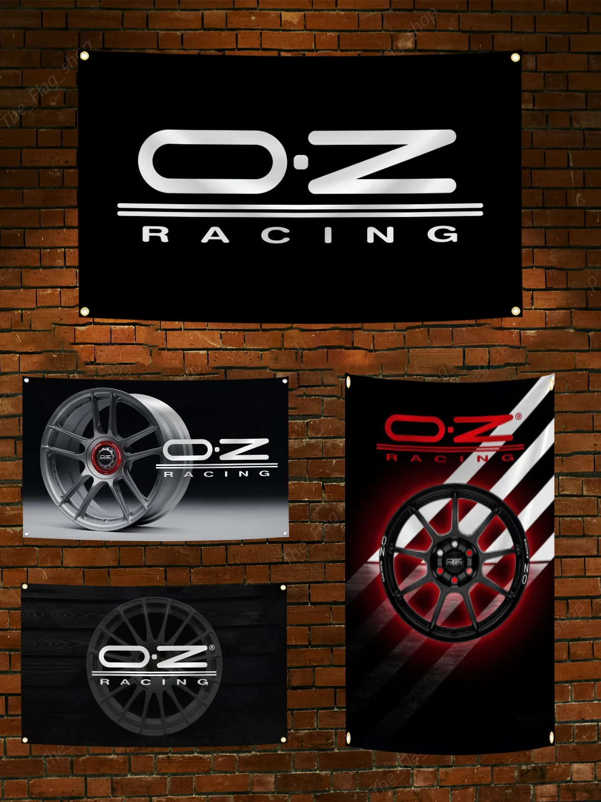 90x150cm OZ Racing Motorsports Wheel Hub Flag Polyester Digital Printing Banner for Garage Home Or Outdoor Decoration Tapestry