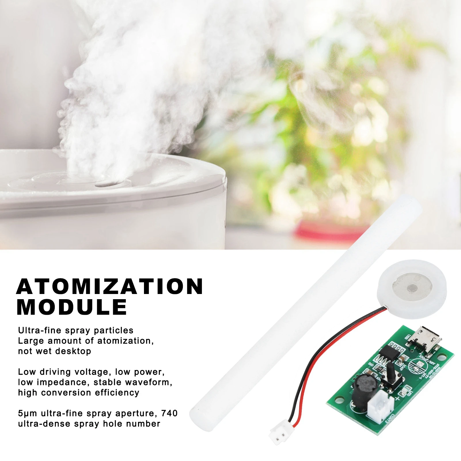 

Atomization Plate Module Integrated Circuit Board Driver with Timing Switch for 5V USB Humidifier