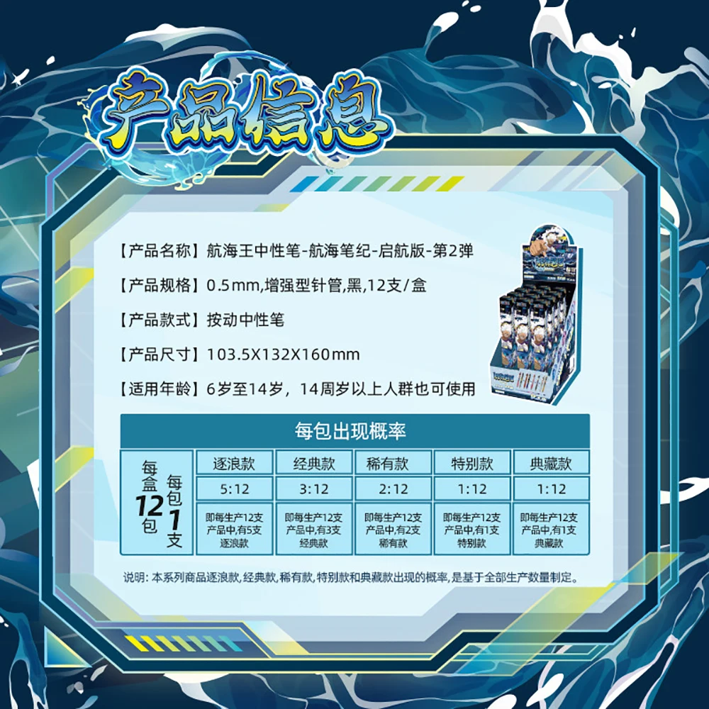 새로운 카유 정품 원피스 젤 펜 블라인드 박스 고급스러운 디자인의 블랙 0.5mm 프리미엄 실용적인 볼펜 어린이 선물