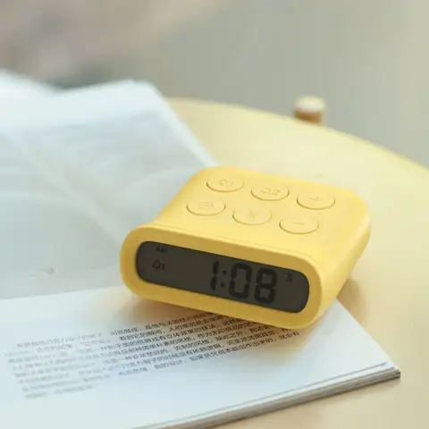 주방 타이머 창의적인 소형 알람 시계, 간단한 플라스틱 알람 시계, 미니 배터리 전원 요리 타이머, 방 장식