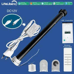 LifeLibero Tuya Wifi Smart Curtains Motor Roller Blinds Dc For 38mm Tube Electric Shutter Alexa Google Home Alice Remote Control