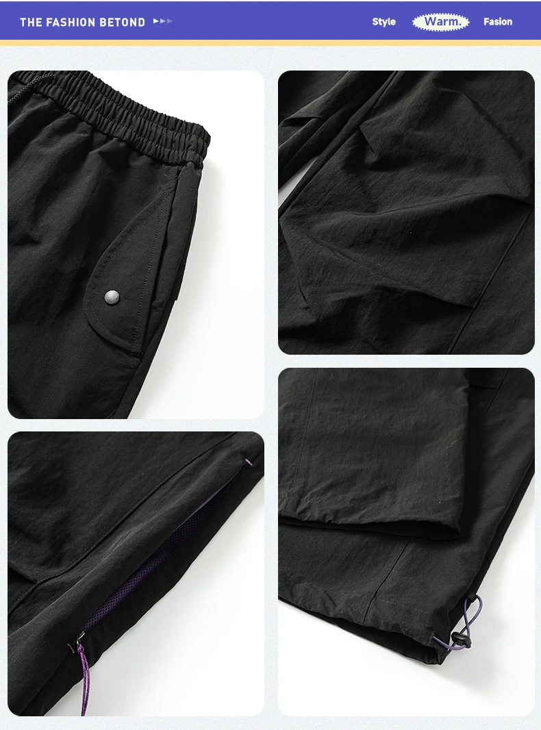 CHRLCK Women's Waterproof Hiking Pants Loose Quick Drying Cargo Pants Fishing Camping Cycling Trekking Jogging Trousers