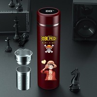 One Piece Luffy Anime Smart Digital Thermo Cup Thermal Water Bottle Temperature Display Preservation 316 Stainless Steel Vacuum