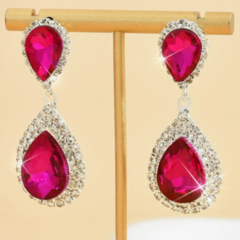 Premium Ins Style Mosang Stone Earrings Good Luck Fashion Jewelry Light Luxury Personalized Accessory for Party Attending