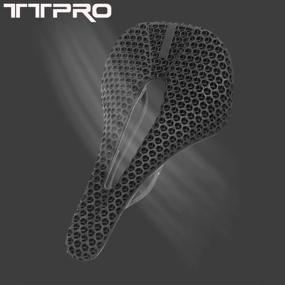 TTPRO 3D Printed Ultralight Carbon Fibre Bicycle Saddle Ventilate and Breathe Hollow Comfortable For Road Bike Saddle