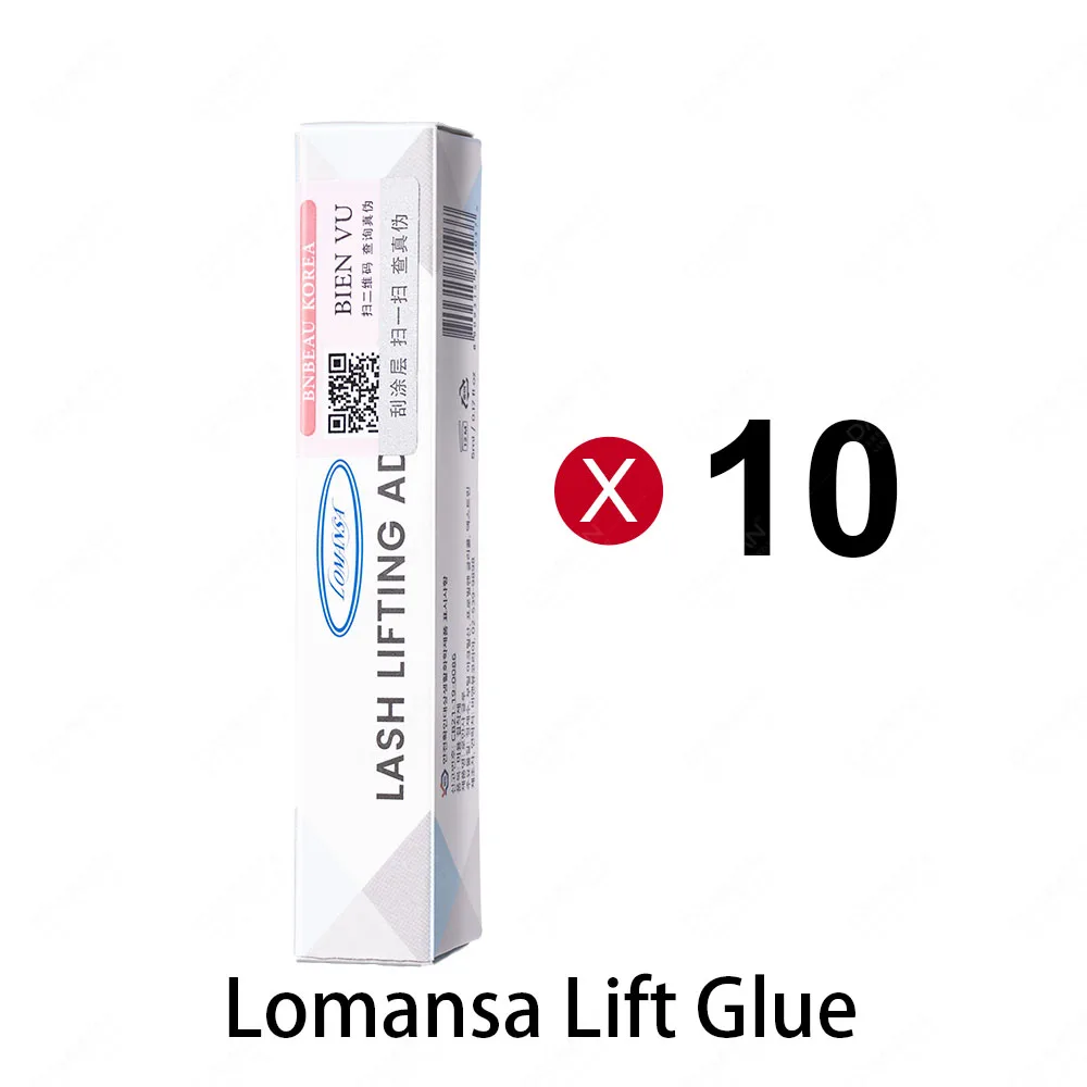 10 ขวด 5ML เกาหลี Lomansa กาว Perming Eyelashes Curling กาวติดทนนาน Curling Lashes กาวแต่งหน้าเครื่องมือ