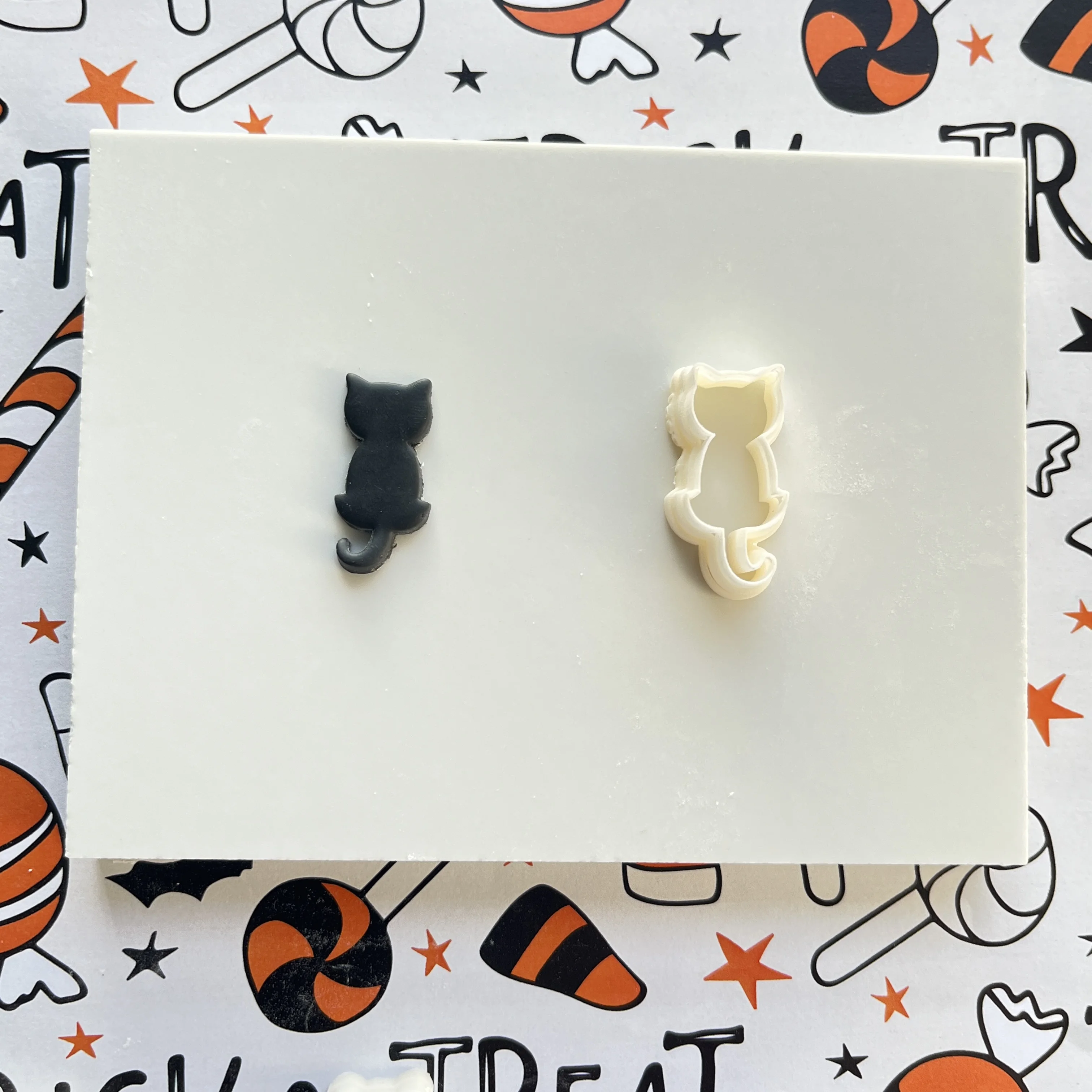 Halloween Serie Mini Polymer Clay Cutter Katze/Hut/Kürbis/Geisterförmige Ton Schneiden Formen Für DIY Ohrring schmuck Hand Werkzeuge – Detail 5