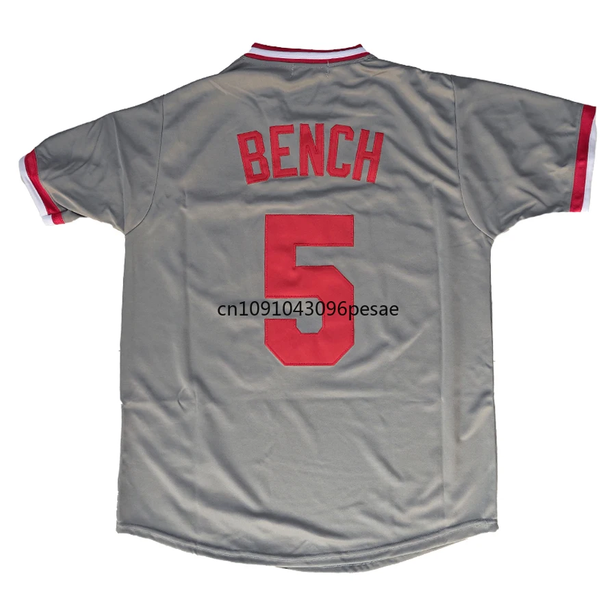 Johnny Bench Jersey 5 American Cincinnati Retro Baseball Jerseys 11 Barry Larkin Jersey All Stitched Us Mens M-XXXL