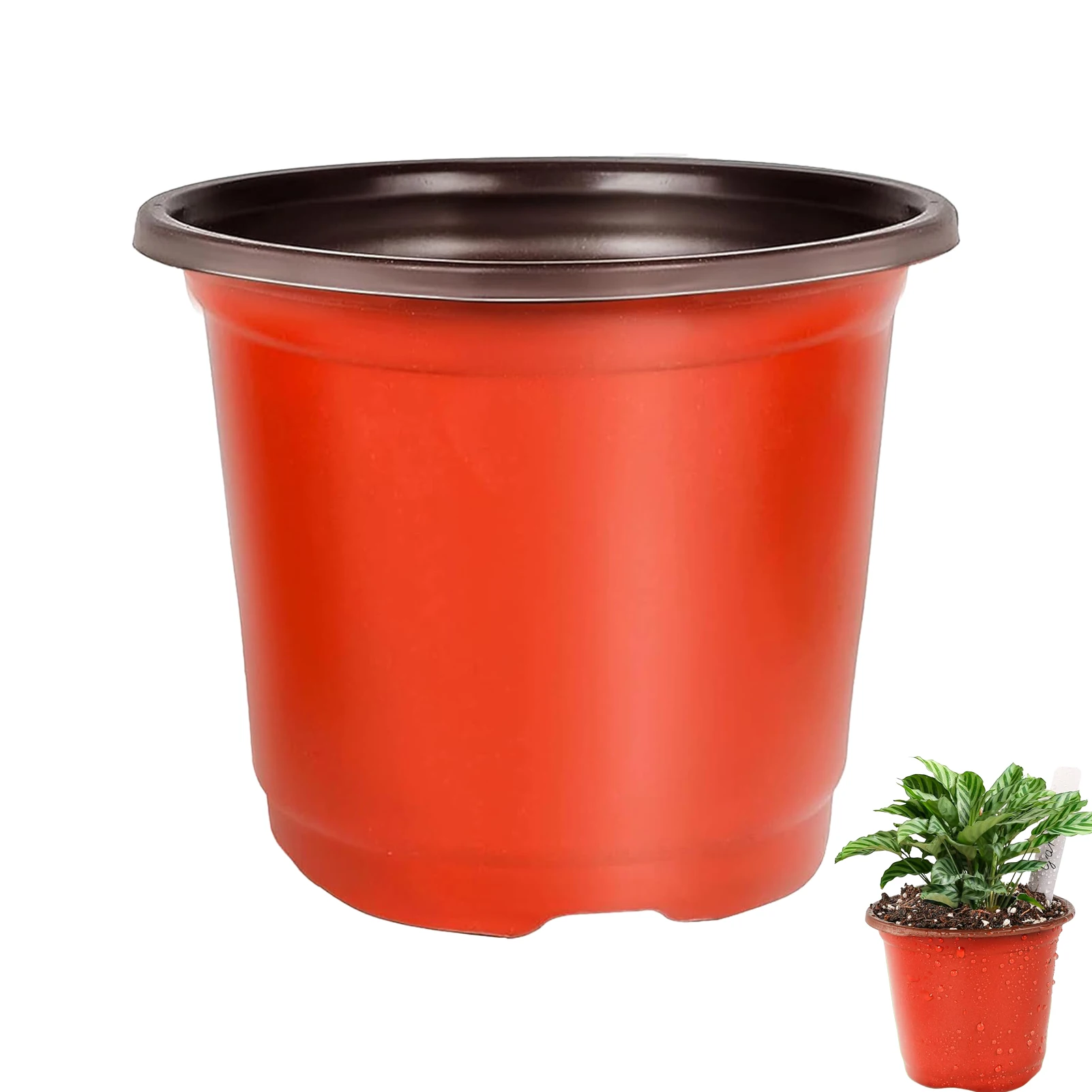 

100 Pcs Plastic Flower Pots with Plant Labels Home Garden Plants Nursery Cup Transplant Flower Plant Pots 4 Inch Plant Pots