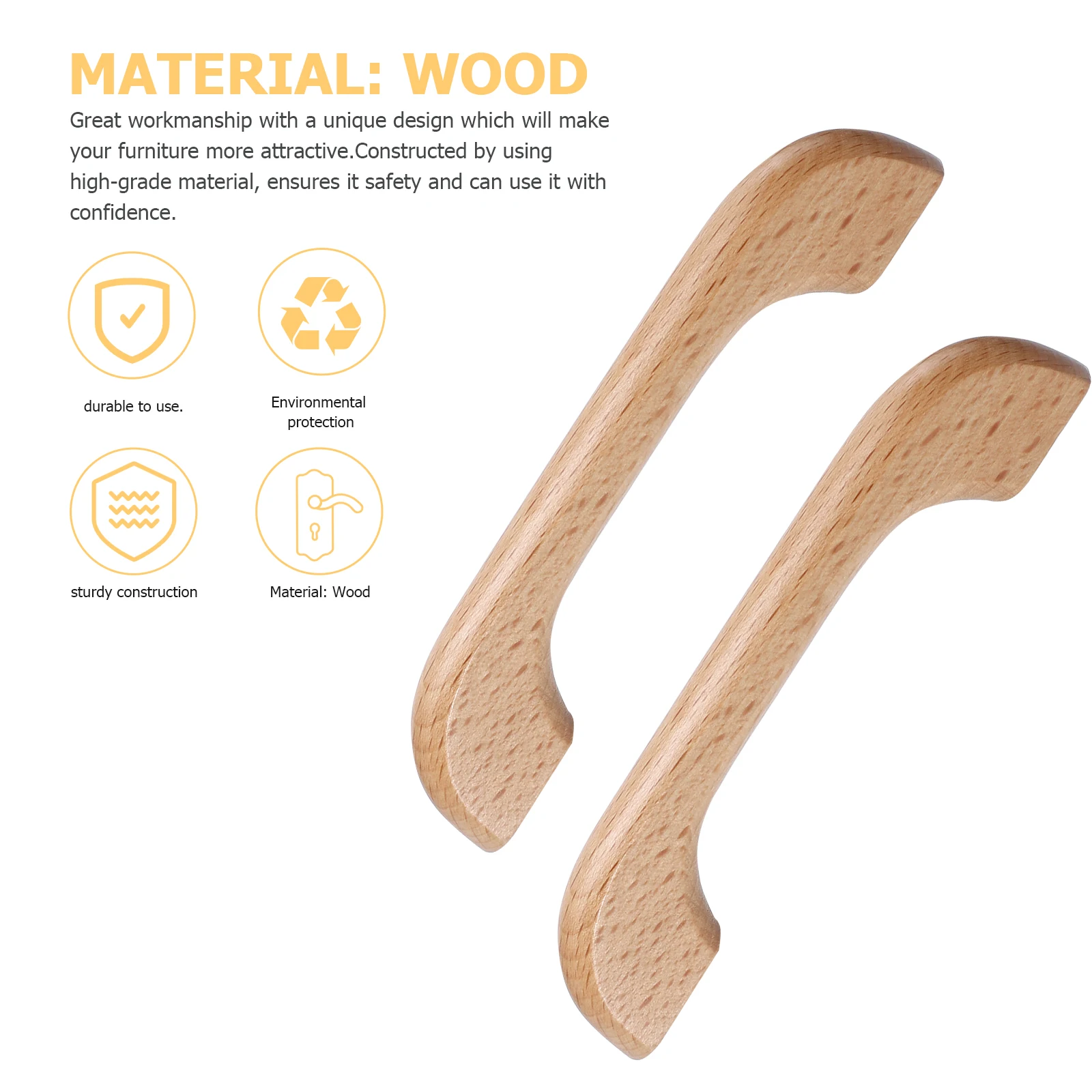 

6pcs Furniture Handles Drawer Pulls Cabinet Cupboard Door Brown Household Decorative Hardware Practical Replacement Durable