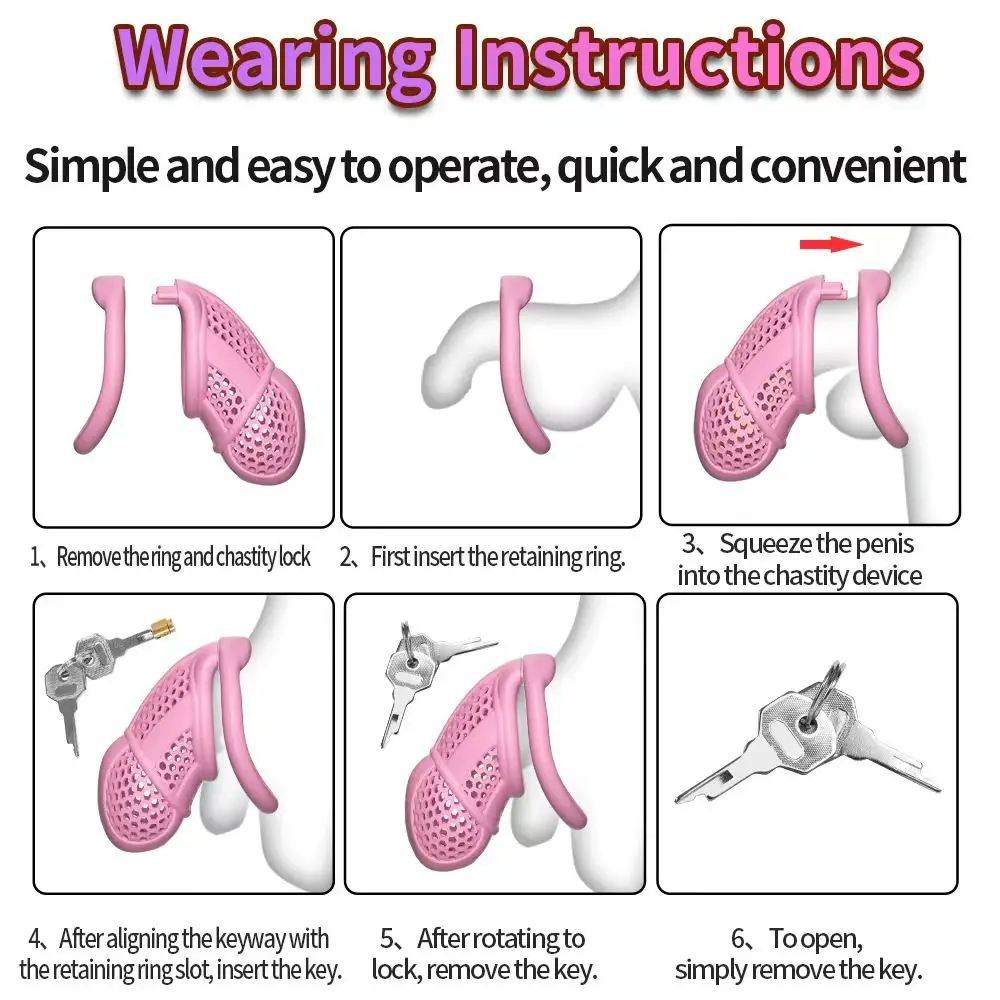 Men Silicone Chastity Cage Cock Lock Penis Ring Sex Toys For Sissy Men Stretcher BDSM Gay Erotic Urethral Device Adult Sex Toys - view 6