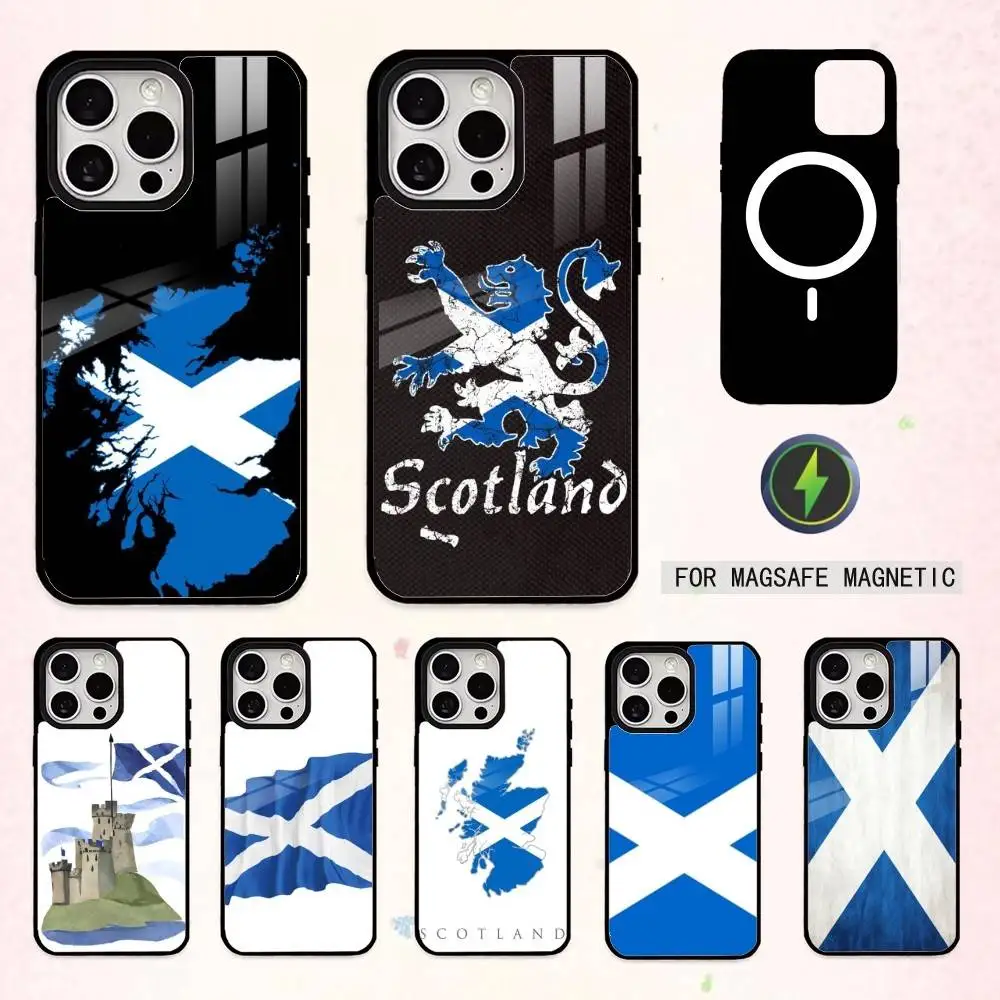 

S-Scotland S-Scottish F-Flag Phone Case For iPhone17,16,15,14,13,12,11 Plus,Pro Max Magnetic For Magsafe Wireless Charging