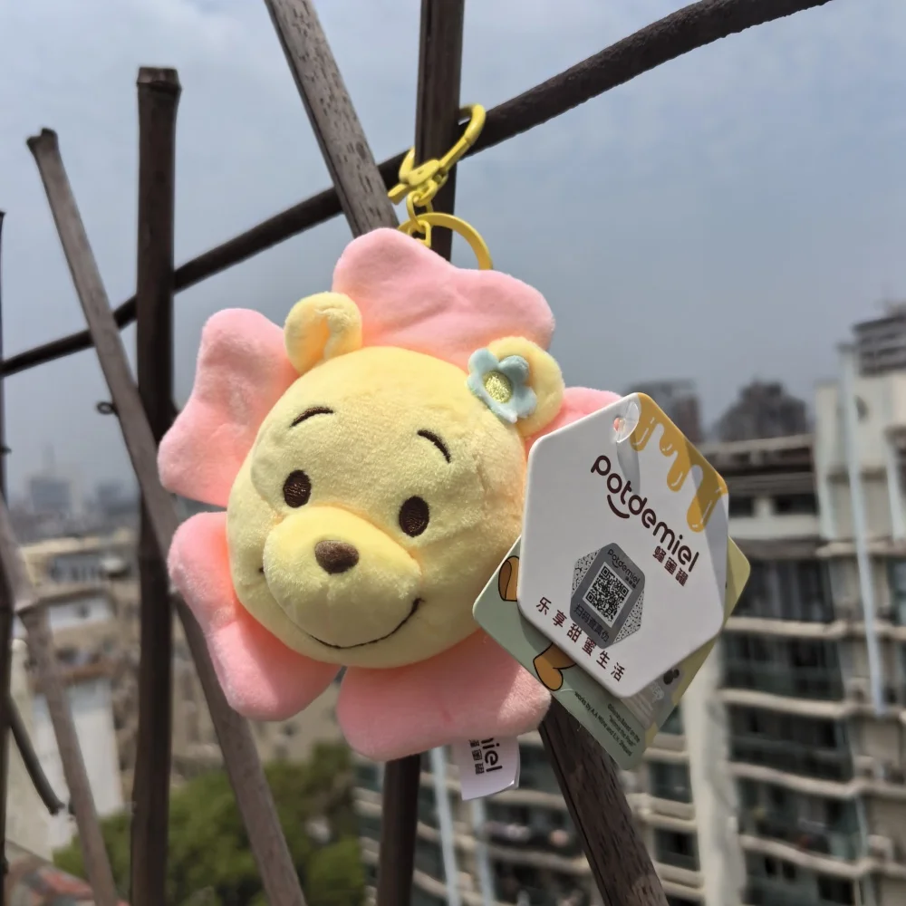 Disney Winnie Pooh Kawaii Bear Plush Keychain for Women Bag Pendant Cute Plush Stuffed Toys Backpack Decorate Birthday Gifts