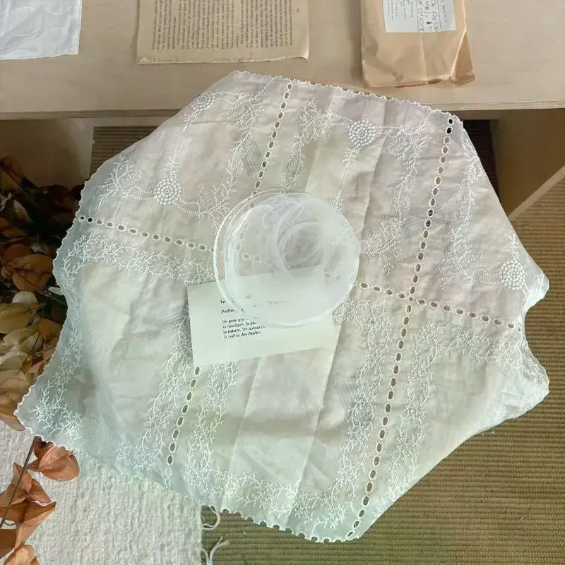 Flower Lace Placemat Soft Lightweight Square French Cotton Cloth Table Mat Napkin for Dining Table Home Decoration Home Decor