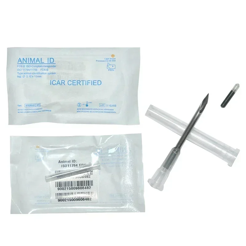 40pcs Separated Needle Syringe with Microchip for Animal ID Tag With ISO11784/785 FDX-B Dog Chip 134.2KHz FDX-B EM4305 Chip